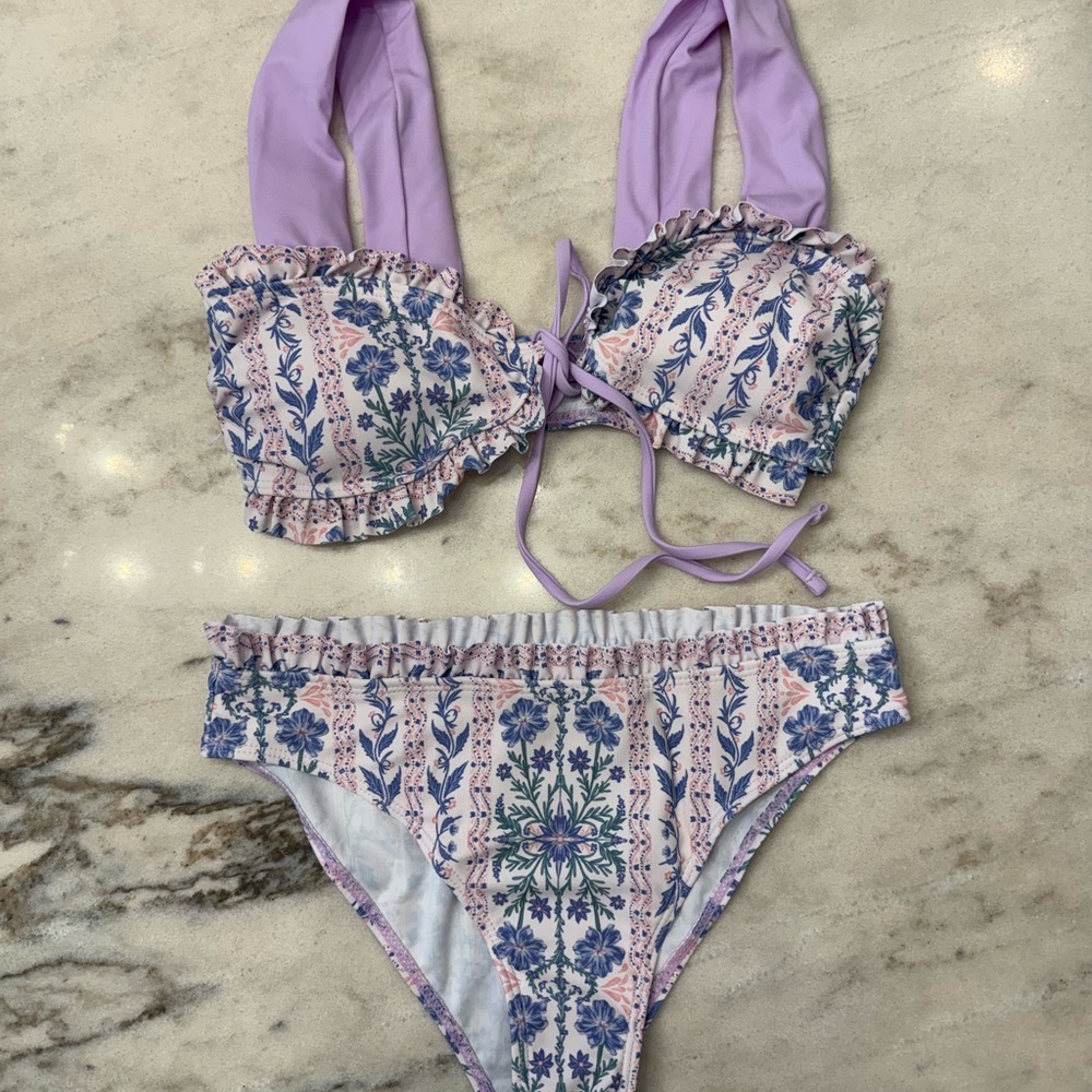 [NWT] Swim Vcay 2pcs Ditsy Floral Swimsuit For Women • SHEIN